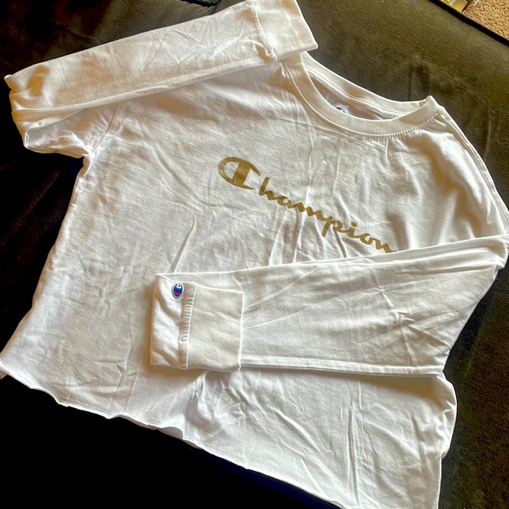 Champion white crop top